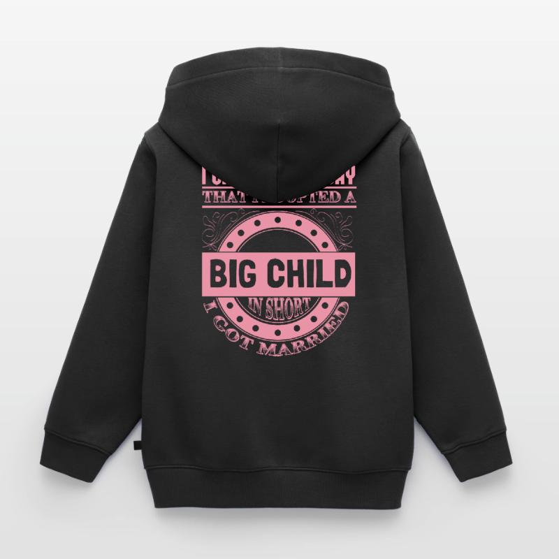 Ehe Ehefrau Ehering Geschenkidee Kinder Premium Organic Zip Hoodie