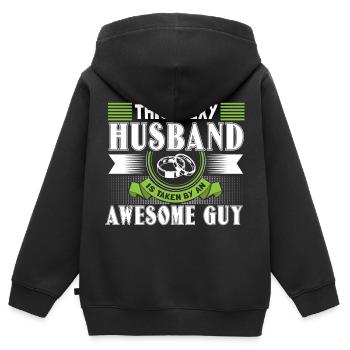 Homo Ehe Ehemänner Geschenk - Kinder Premium Organic Zip Hoodie - Schwarz - Hinten - AI Model Kid Male (0cm)