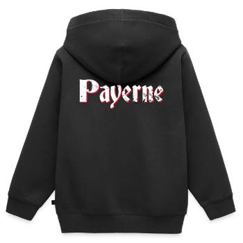 Payerne - Sweat Premium à capuche zippé enfant bio - noir - Dos - AI Model Kid Male (0cm)