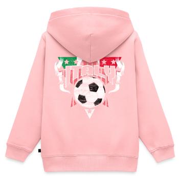 Idée cadeau de l’équipe nationale de football d’Italie - Sweat Premium à capuche zippé enfant bio - rose - Dos - AI Model Kid Female (0cm)