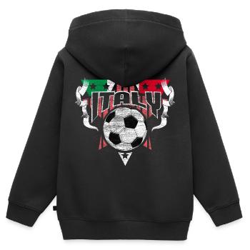 Italien Fußball Nationalmannschaft Geschenkidee - Kinder Premium Organic Zip Hoodie - Schwarz - Hinten - AI Model Kid Male (0cm)