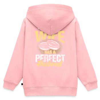 Ehe Verheiratet Hochzeit - Kinder Premium Organic Zip Hoodie - Rosa - Hinten - AI Model Kid Female (0cm)