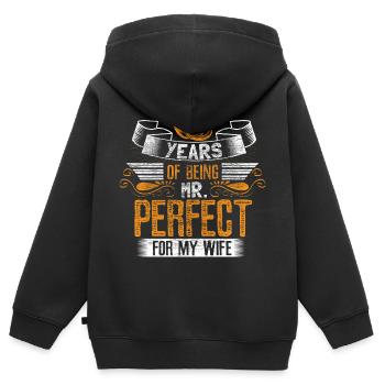 Ehe Ehefrau Bräutigam - Kinder Premium Organic Zip Hoodie - Schwarz - Hinten - AI Model Kid Male (0cm)