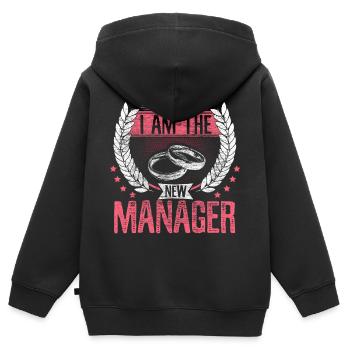 Ehe Ehefrau Bräutigam - Kinder Premium Organic Zip Hoodie - Schwarz - Hinten - AI Model Kid Male (0cm)