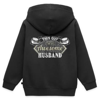Homo Ehe Hochzeitstag Partnerschaft Geschenkidee - Kinder Premium Organic Zip Hoodie - Schwarz - Hinten - AI Model Kid Male (0cm)