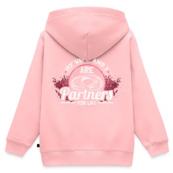 Ehe Ehemann Hochzeitstag - Kinder Premium Organic Zip Hoodie - Rosa - Hinten - AI Model Kid Female (0cm)