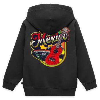 Mexiko - Kinder Premium Organic Zip Hoodie - Schwarz - Hinten - AI Model Kid Male (0cm)