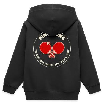 Ping Pong Master Tischtennis Trainer Paddelspieler - Kinder Premium Organic Zip Hoodie - Schwarz - Hinten - AI Model Kid Male (0cm)