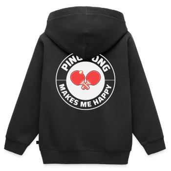 Ping Pong Master Tischtennis Trainer Paddelspieler - Kinder Premium Organic Zip Hoodie - Schwarz - Hinten - AI Model Kid Male (0cm)