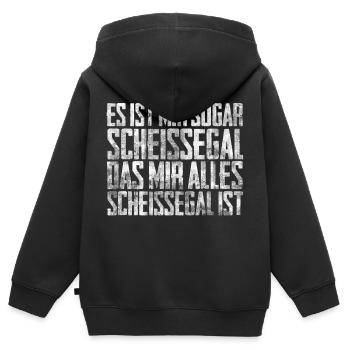 Sprüche gegen Sucht und Abstinenz - Kinder Premium Organic Zip Hoodie - Schwarz - Hinten - AI Model Kid Male (0cm)