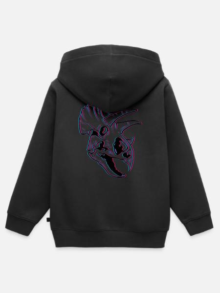 Triceratops verschwommener Effekt - Kinder Premium Organic Zip Hoodie -