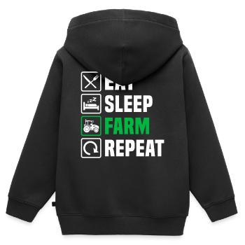 T-Shirt Landwirtschaft Geschenk Landwirt - Kinder Premium Organic Zip Hoodie - Schwarz - Hinten - AI Model Kid Male (0cm)