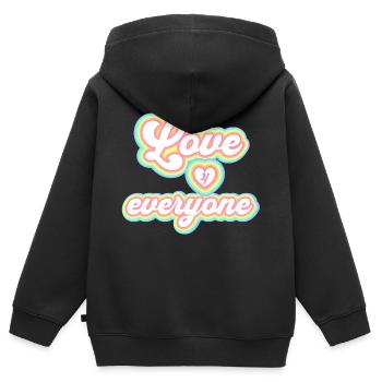 Rainbow unisex love for everyone - Kinder Premium Organic Zip Hoodie - Schwarz - Hinten - AI Model Kid Male (0cm)