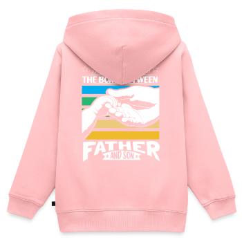 Père & Fils Enfant - Sweat Premium à capuche zippé enfant bio - rose - Dos - AI Model Kid Female (0cm)