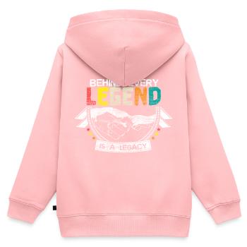 Vater & Sohn Vaterschaft Geschenkidee - Kinder Premium Organic Zip Hoodie - Rosa - Hinten - AI Model Kid Female (0cm)