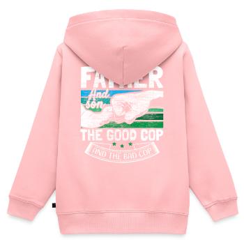 Vater & Sohn Vaterschaft Daddy - Kinder Premium Organic Zip Hoodie - Rosa - Hinten - AI Model Kid Female (0cm)