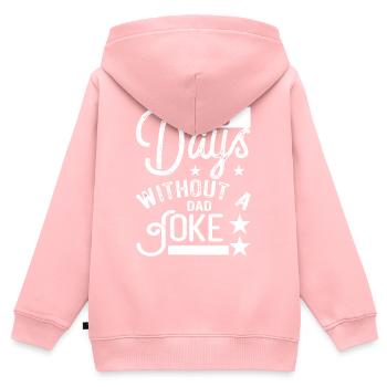 0 days without dad joke gift - Kids Premium Organic Zip-up Hoodie - rose - Back - AI Model Kid Female (0cm)