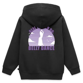 Danse du ventre Danseuse du ventre Danseur Cadeau - Sweat Premium à capuche zippé enfant bio - noir - Dos - AI Model Kid Male (0cm)