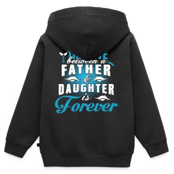 Vater und Tochter / Vater / Tochter / Schenkung - Kinder Premium Organic Zip Hoodie - Schwarz - Hinten - AI Model Kid Male (0cm)