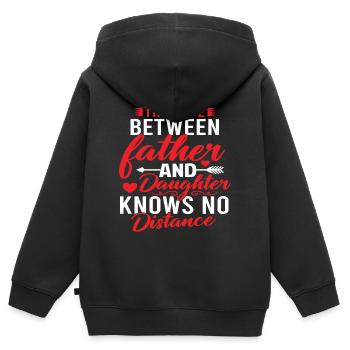 Vater und Tochter / Vater / Tochter / Schenkung - Kinder Premium Organic Zip Hoodie - Schwarz - Hinten - AI Model Kid Male (0cm)