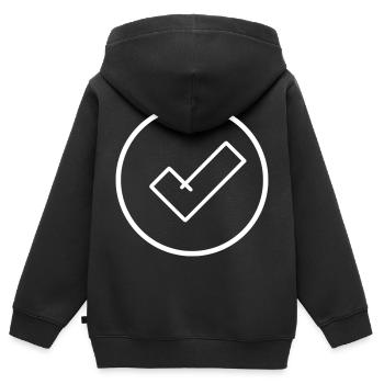 Haken Emoji Skizze Zeichnung - Kinder Premium Organic Zip Hoodie - Schwarz - Hinten - AI Model Kid Male (0cm)