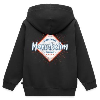 Mannheim Germany City Skyline Home Love - Kids Premium Organic Zip-up Hoodie - black - Back - AI Model Kid Male (0cm)