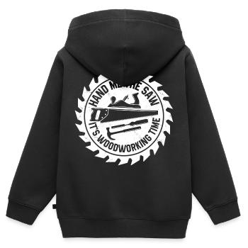 Handwerker - Kinder Premium Organic Zip Hoodie - Schwarz - Hinten - AI Model Kid Male (0cm)