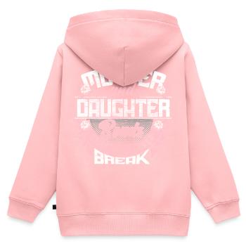 Mutter Tochter Eltern - Kinder Premium Organic Zip Hoodie - Rosa - Hinten - AI Model Kid Female (0cm)