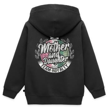 Mutter Tochter Mutterliebe Geschenkidee - Kinder Premium Organic Zip Hoodie - Schwarz - Hinten - AI Model Kid Male (0cm)