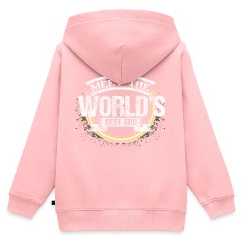 Best son family boy - Kids Premium Organic Zip-up Hoodie - rose - Back - AI Model Kid Female (0cm)