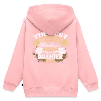 Daughter Girl - Kids Premium Organic Zip-up Hoodie - rose - Back - AI Model Kid Female (0cm)