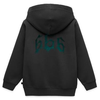 666 dunkle Skizzenkunst - Kinder Premium Organic Zip Hoodie - Schwarz - Hinten - AI Model Kid Male (0cm)