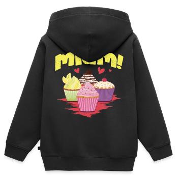 Leckere Cupcakes! - Kinder Premium Organic Zip Hoodie - Schwarz - Hinten - AI Model Kid Male (0cm)