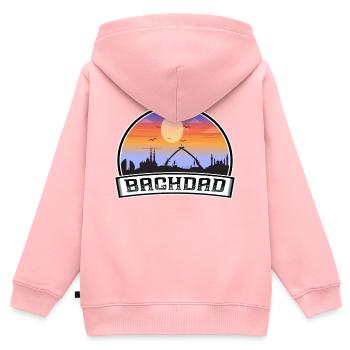 Baghdad Iraq Skyline Vintage Sunset Travel Souveni - Kids Premium Organic Zip-up Hoodie - rose - Back - AI Model Kid Female (0cm)