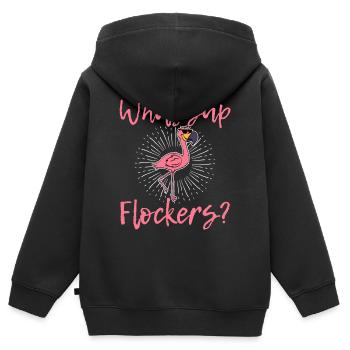 Lunettes de soleil Flock Summer Vacation Droits - Sweat Premium à capuche zippé enfant bio - noir - Dos - AI Model Kid Male (0cm)