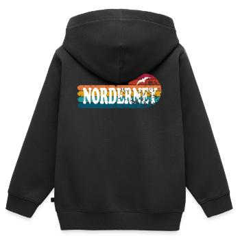 Insel Norderney Ostfriesland - Kinder Premium Organic Zip Hoodie - Schwarz - Hinten - AI Model Kid Male (0cm)