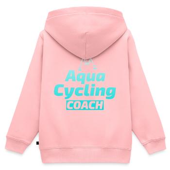 Aqua Cycling Swimming Pool Fitness Training Coach - Kids Premium Organic Zip-up Hoodie - rose - Back - AI Model Kid Female (0cm)
