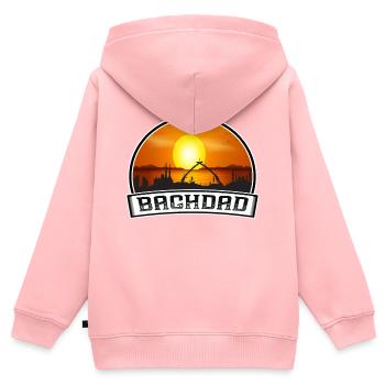 Baghdad Iraq Skyline Vintage Sunset Travel Souveni - Kids Premium Organic Zip-up Hoodie - rose - Back - AI Model Kid Female (0cm)