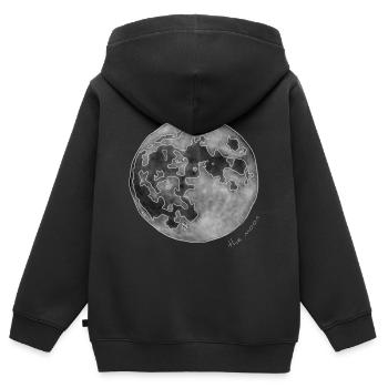 MOND - Kinder Premium Organic Zip Hoodie - Schwarz - Hinten - AI Model Kid Male (0cm)