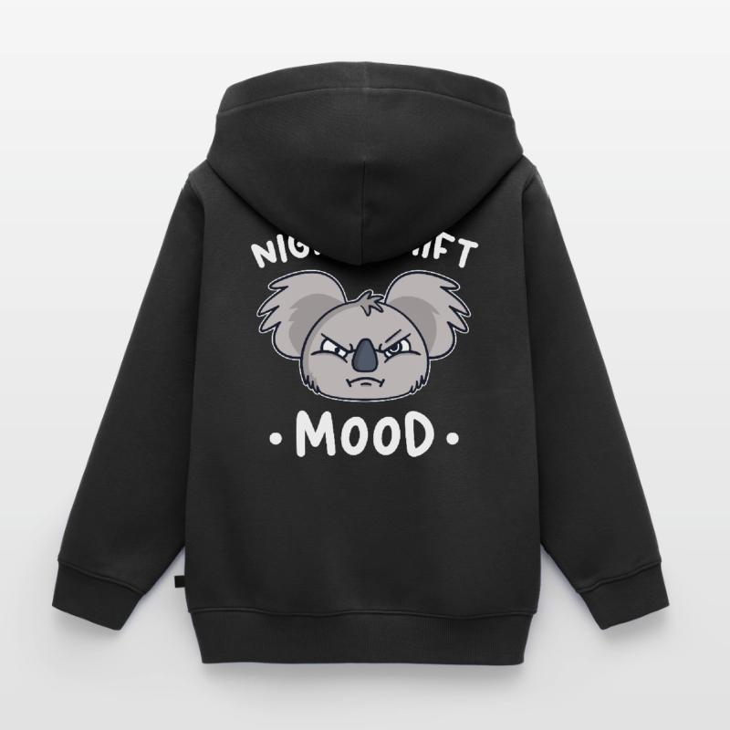 Koala Koala Bear Night Shift Night Shift Kids Premium Organic Zip-up Hoodie