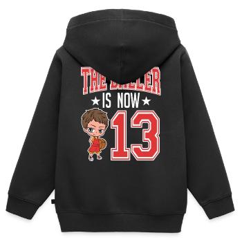 Coach Player Team Rebound Court Collection Die - Kinder Premium Organic Zip Hoodie - Schwarz - Hinten - AI Model Kid Male (0cm)
