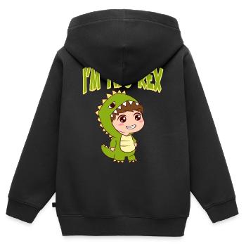 Celebration Candle Birthday Cake Collection Ich bin - Kinder Premium Organic Zip Hoodie - Schwarz - Hinten - AI Model Kid Male (0cm)