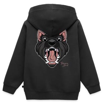 Tasmanian Devil - Kinder Premium Organic Zip Hoodie - Schwarz - Hinten - AI Model Kid Male (0cm)