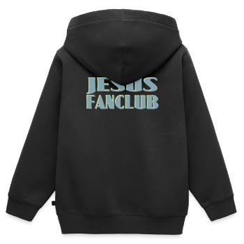 Fan Club de Jésus - Sweat Premium à capuche zippé enfant bio - noir - Dos - AI Model Kid Male (0cm)
