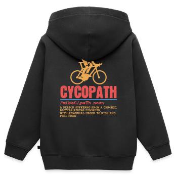 Bike Ride Travel Exercise Healthy Lifestyle - Kids Premium Organic Zip-up Hoodie - black - Back - AI Model Kid Male (0cm)