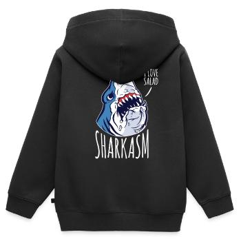 Hammerhead Teeth Wild Life Shark Collection I - Kinder Premium Organic Zip Hoodie - Schwarz - Hinten - AI Model Kid Male (0cm)