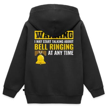 Glockenläuten Klingeln Sammler Campanologe Lustig - Kinder Premium Organic Zip Hoodie - Schwarz - Hinten - AI Model Kid Male (0cm)