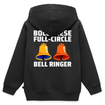 Bolognese Full-Circle Glockenläuter Hobby - Kinder Premium Organic Zip Hoodie - Schwarz - Hinten - AI Model Kid Male (0cm)