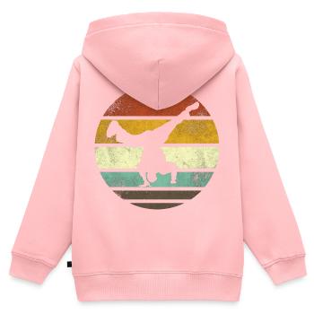 Breakdance Jeunes Breakdancers Danse - Sweat Premium à capuche zippé enfant bio - rose - Dos - AI Model Kid Female (0cm)