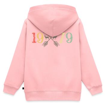 Classic Vintage 1979 Design T-shirt Design Retro - Kinder Premium Organic Zip Hoodie - Rosa - Hinten - AI Model Kid Female (0cm)